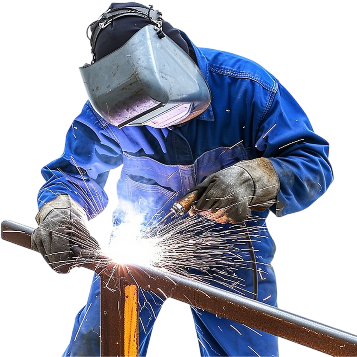 Soldador trabajando